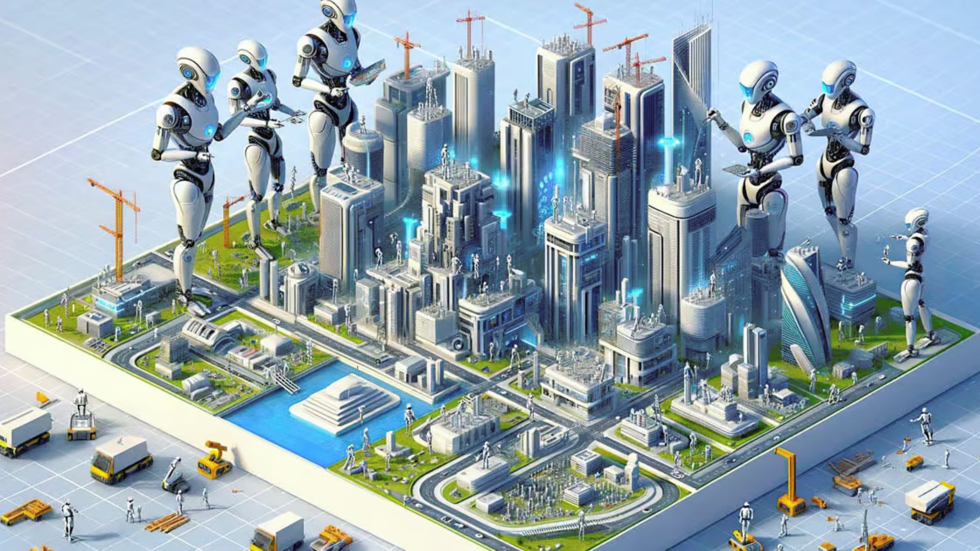 AI Architects and buildings concept
